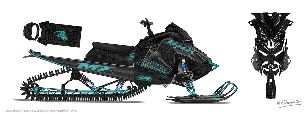Gator Skin Sled Wrap for Polaris, Radiant Green and Black
